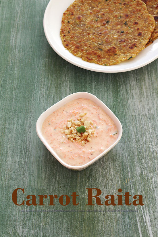 Carrot raita recipe (How to make carrot raita), Gajar raita recipe