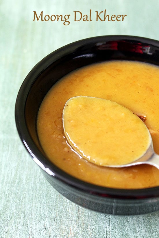 Paruppu Payasam Recipe (Moong Dal Kheer with Jaggery, Coconut Milk)