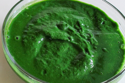 puree of blanched spinach