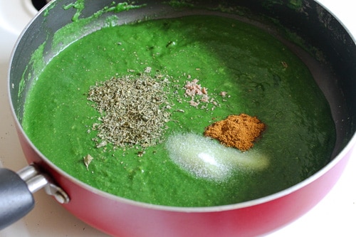 added salt, kasoori methi and garam masala