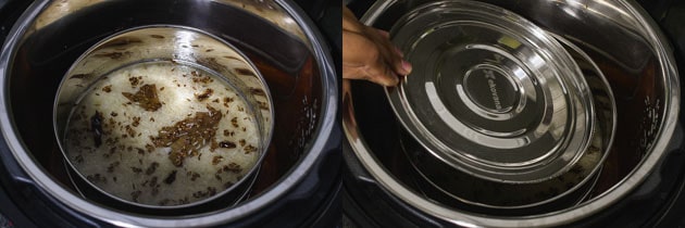 Put the inner container in the instant pot