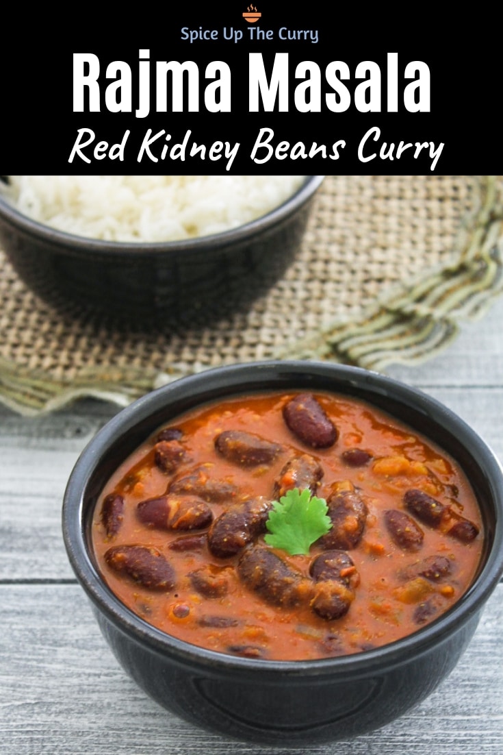 Punjabi Rajma Masala Oppskrift (Rød Nyre Bønner Karri) Pin