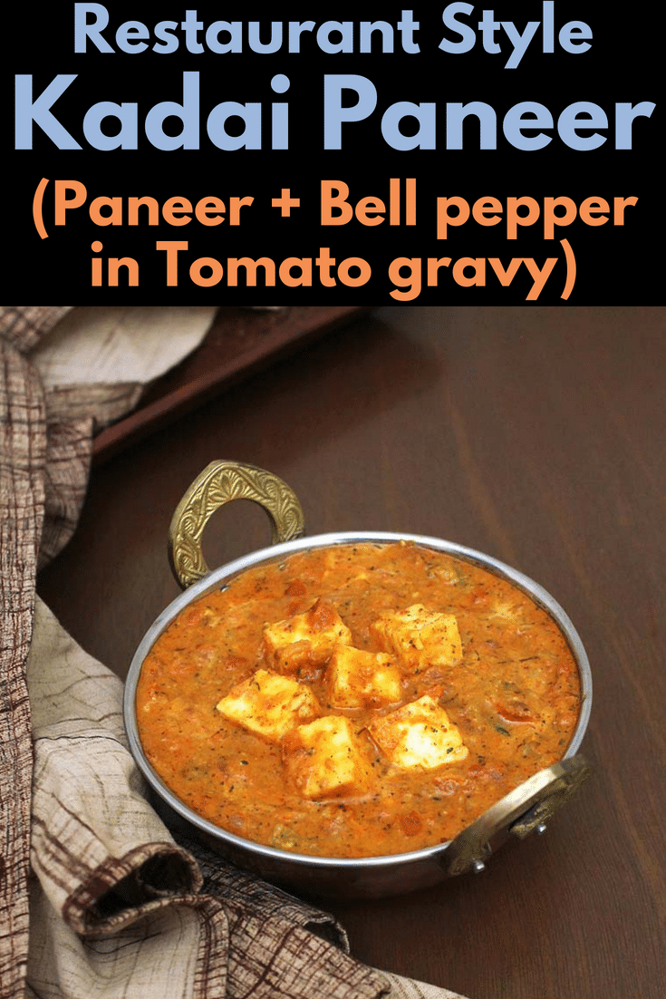 This restaurant style kadai paneer recipe is is made with fresh kadai masala and the BEST recipe amongst all the paneer curries. Whether it’s dry kadai paneer or kadai paneer gravy version, both tastes too delicious. Learn how to make kadai paneer with these step by step photos. #paneer #stepbystep #lunch #restaurantstyle #curries #vegetarian