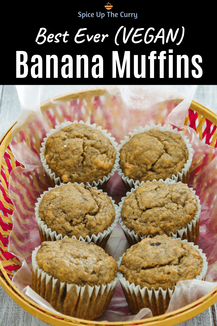 eggless banana muffins Pin