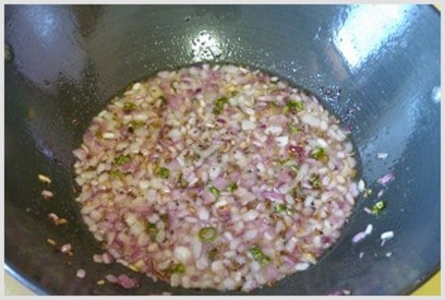 Cooking onion.