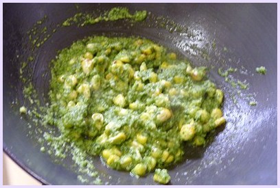 adding boiled corn kernels