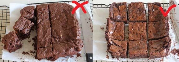 Eggless Chocolate Brownie comparison