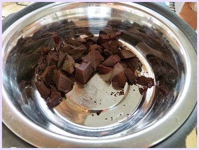 chocolate in double boiler