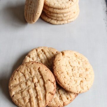 Eggless Peanut Butter Cookies Recipe