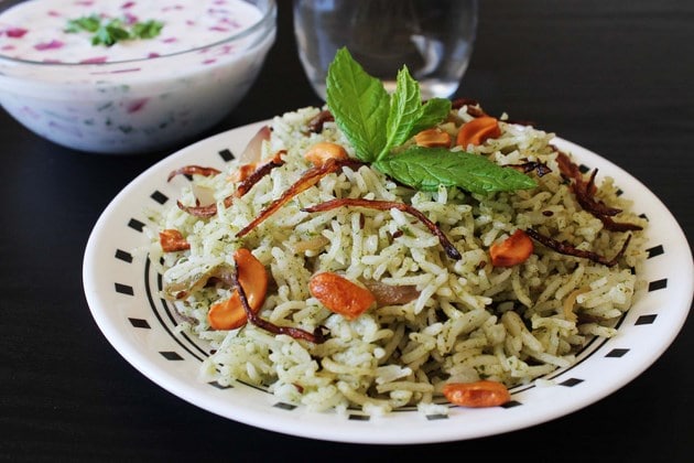 Mint Rice Recipe - Phudina Pulao