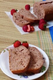 Eggless strawberry bread recipe (Vegan strawberry bread recipe)