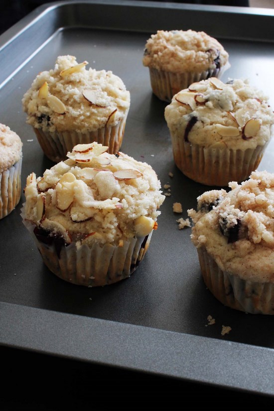 Eggless Blueberry Muffins Recipe | Easy streusel muffins recipe