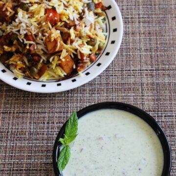 Mint Raita recipe - pudina raita