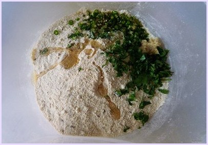 adding cilantro, chilies and lemon juice