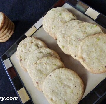 eggless pistachio lemon cookies