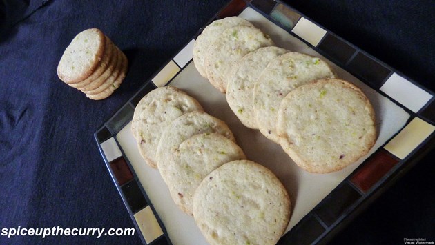 Eggless pistachio cookies (How to make pistachio cookies without eggs)