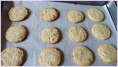 eggless pistachio lemon cookies