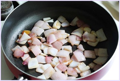 crunchy, cooked onion cubes