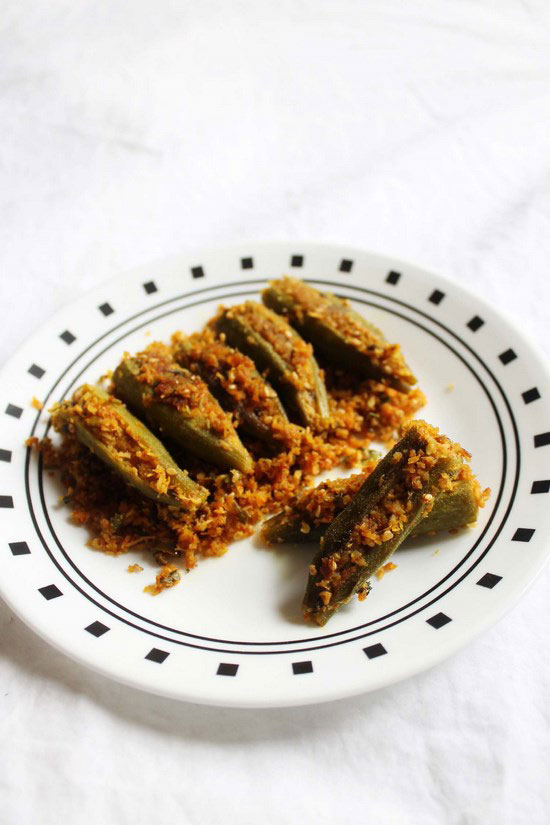 Stuffed Bhindi Recipe | Bharwan Bhindi Recipe | Stuffed Okra