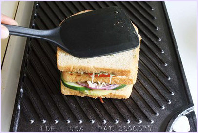 Cooking on a grill pan.