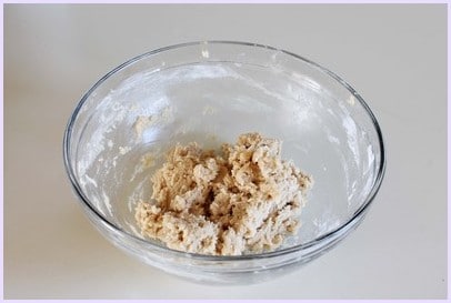 mix dry flour mixture to make cookie dough