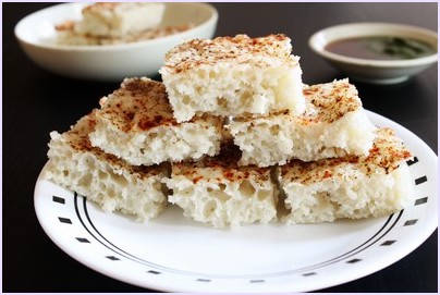 Dhokla in a plate.