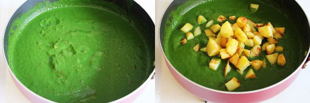 Aloo Palak Recipe | Aloo palak gravy recipe | potato spinach curry
