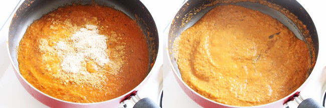 sprinkling nuts powder