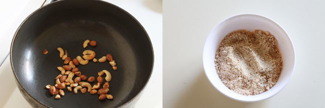 roasting and grinding peanuts cashews