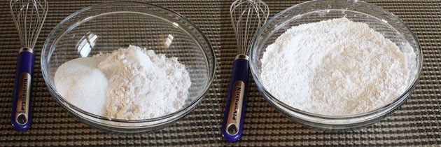 mix dry flour ingredinets