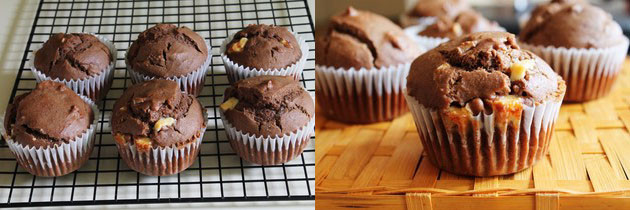 Eggless Mocha Muffins Recipe | Easy eggless muffin recipe