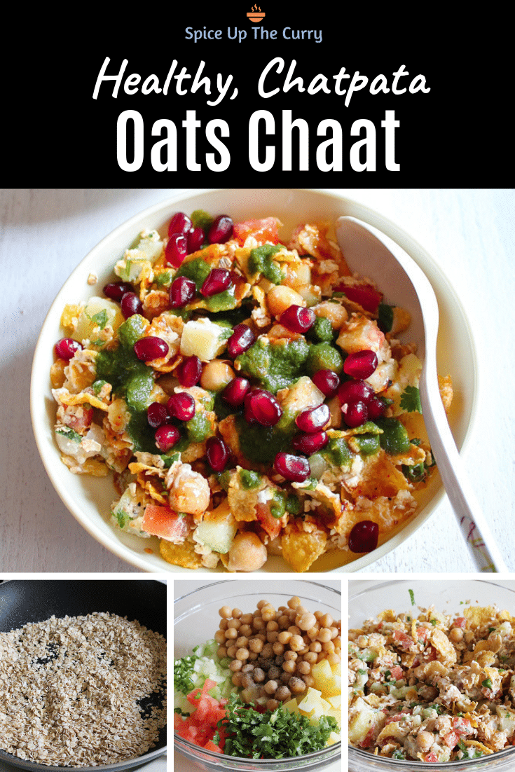 oats chaat recipe (oats bhel) pin