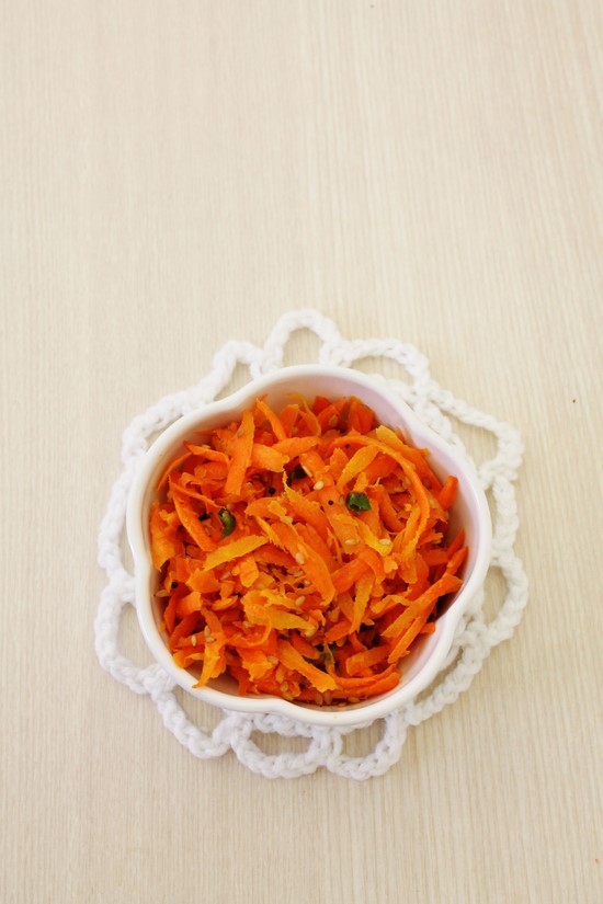 Carrot Sambharo Recipe | How to make Gujarati warm carrot salad