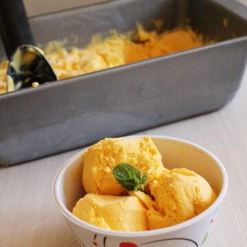 Mango Ice cream Recipe | How to make homemade mango ice cream