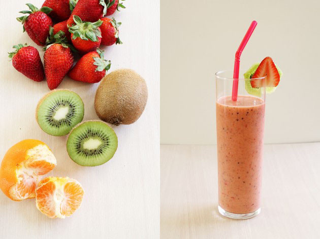 Strawberry Kiwi Smoothie Recipe | Summer beverage recipes