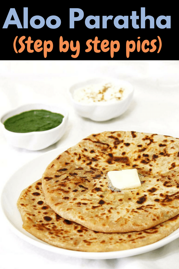 This is punjabi aloo paratha recipe where stuffing is made from boiled potatoes and few spices. Learn how to make easy, BEST aloo paratha with step by step photos. Serve this Indian breakfast with yogurt, mint chutney and pickle. This can make healthy lunchbox idea for kids. #indianbreakfast #paratha #lunchbox #healthy #vegetarian