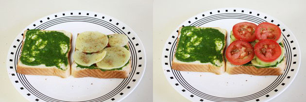 Bombay Veg Sandwich Recipe | Vegetable Sandwich Recipe