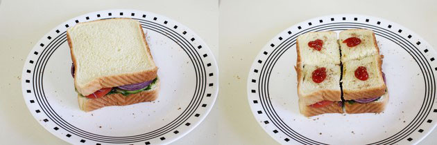 Bombay Veg Sandwich Recipe | Vegetable Sandwich Recipe