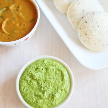 Coconut Coriander Chutney Recipe for idli dosa