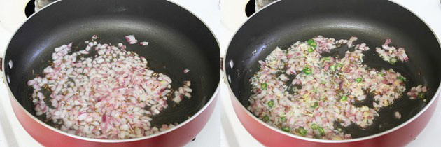 cooking ginger, garlic and green chilies