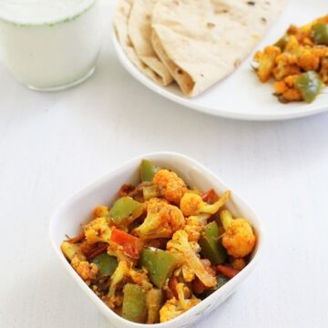 Gobi shimla mirch subzi recipe | Cauliflower with green pepper