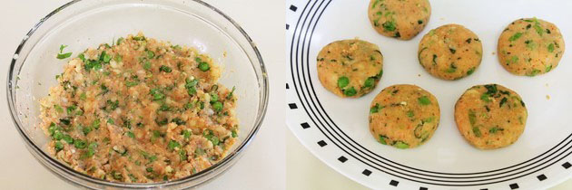 shaping the aloo tikki