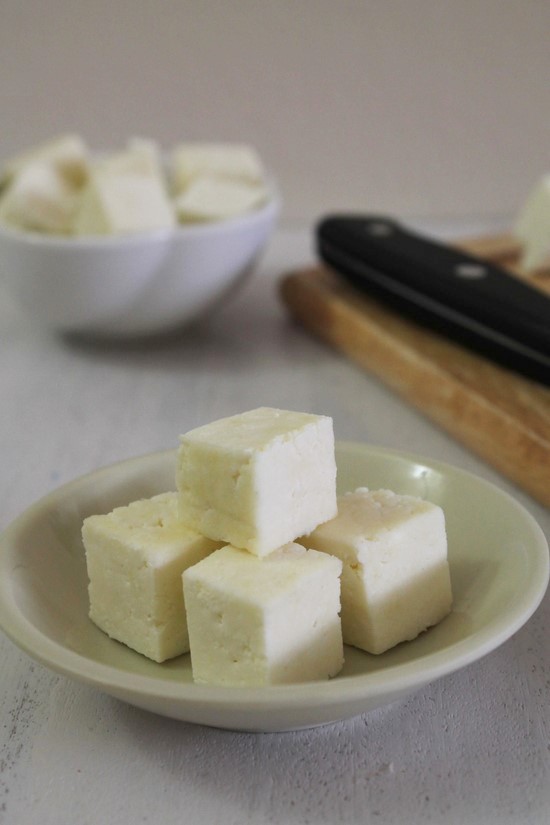 How To Make Paneer Paneer Cubes Homemade Paneer Recipe