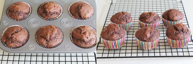 Eggless chocolate banana muffins recipe | Eggless muffins recipe