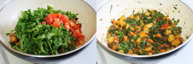 Aloo Palak ki Subzi Recipe | Dry spicy aloo palak recipe