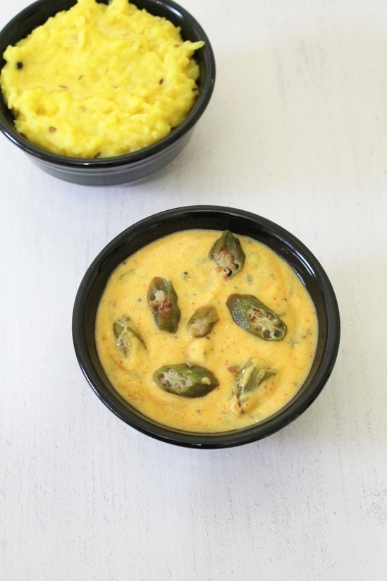 Bhindi Kadhi Recipe | How to make Gujarati Bhinda ni kadhi recipe