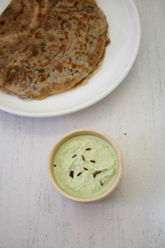 upwas chutney served with dosa.