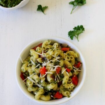 Parsley Cilantro Pesto Pasta Recipe | Pesto Pasta | Pasta Recipe