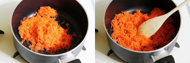 cooking carrots in the ghee