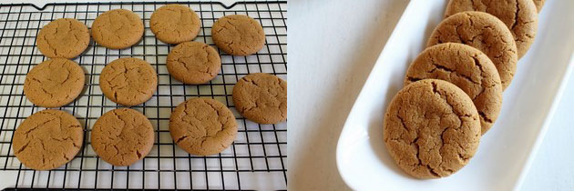 Eggless Ginger Cookies Recipe | Chewy Ginger Molasses Cookies